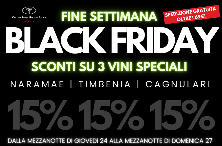 Wine Black Friday: una promozione speciale per festeggiare il Black Friday sul nostro ecommerce