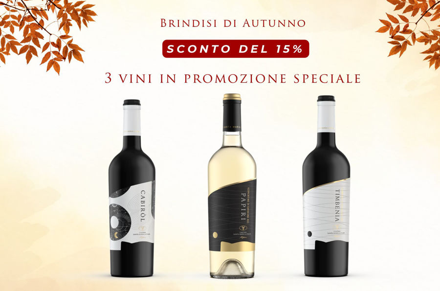 Brindisi d'autunno con tre vini speciali: Timbenia, Cabiròl e Papiri